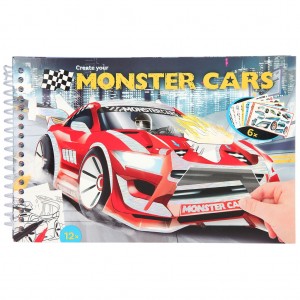 Cuaderno colorear Monster Cars